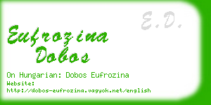 eufrozina dobos business card